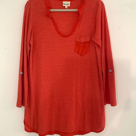 Anthropologie Porridge Relish Orange Long Sleeve Tunic Size Large - Picture 1 of 7
